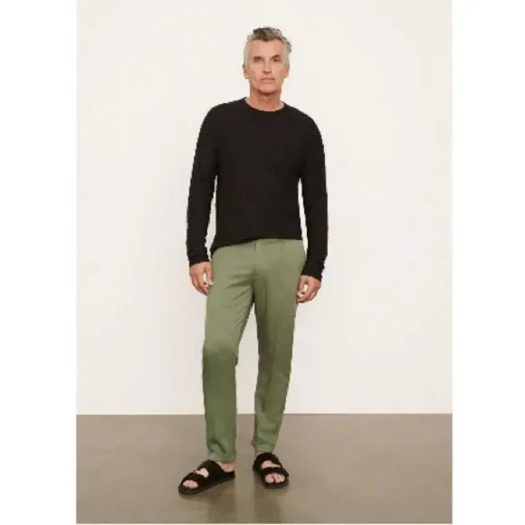 Vince Solid Cuffed Regular Fit Pants in Yucca Pine, NWT, Size 34 - Picture 7 of 7